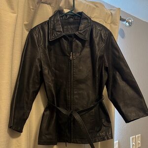 Vintage Jacqueline Ferrar Black Leather Jacket